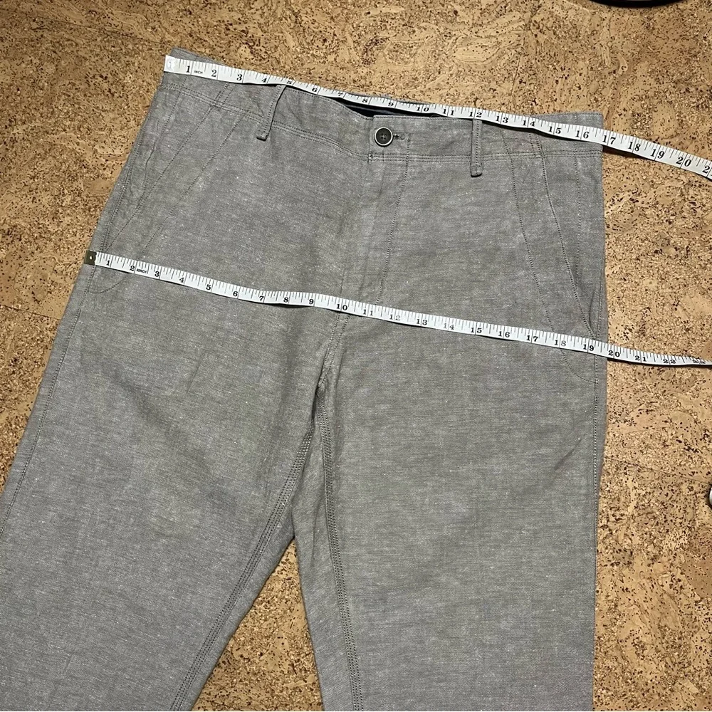 Banana Republic Men’s Linen Cotton Straight Fit Beachy Pants In Taupe Sz 32 X 30